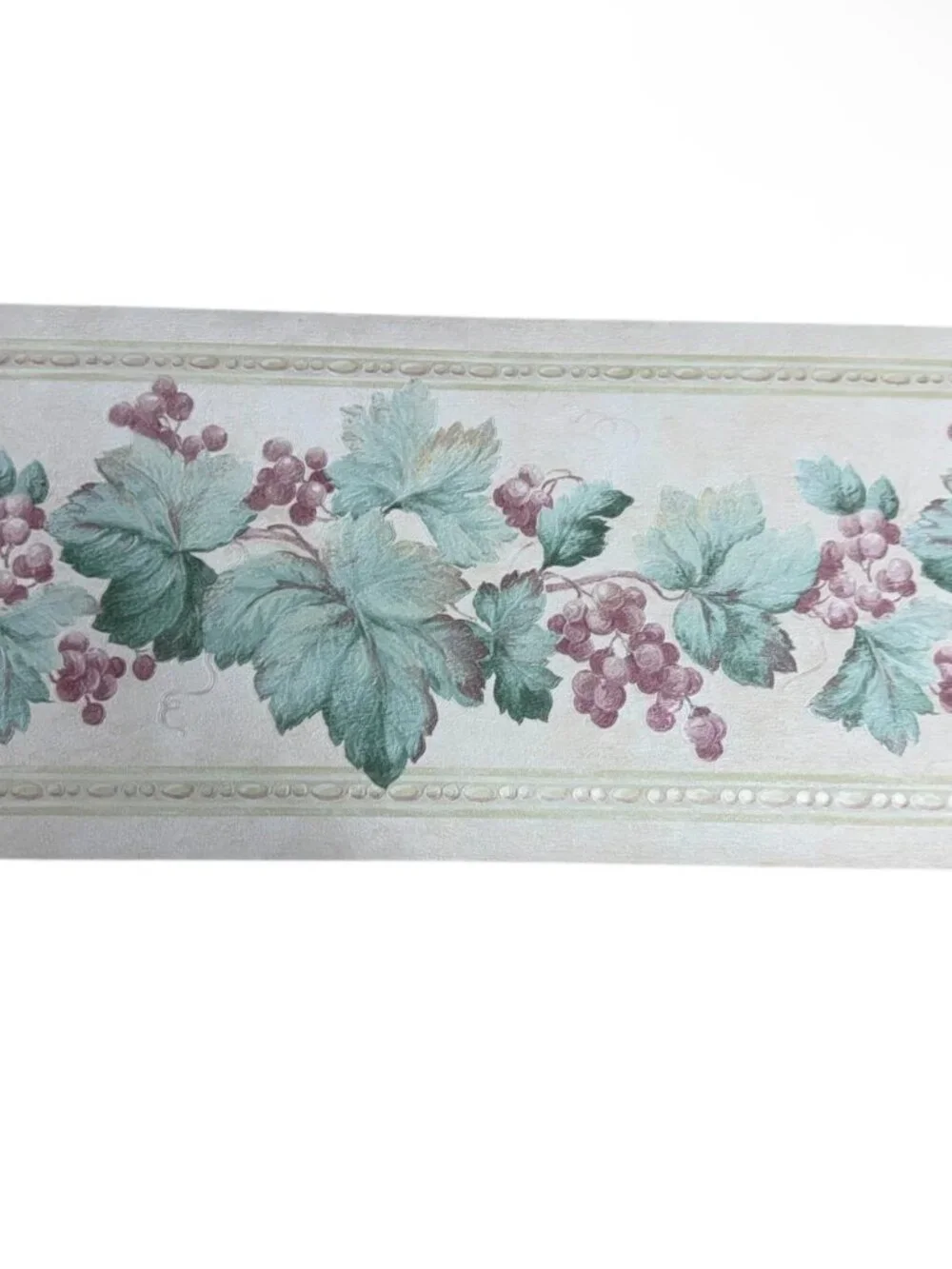 3 Rolls Brewster Vintage Wallpaper Border Vines Berries Grapes Textured NEW